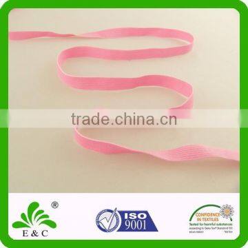 Knitted Plain Style Pink Elastic Tape for Accessories and Underwear