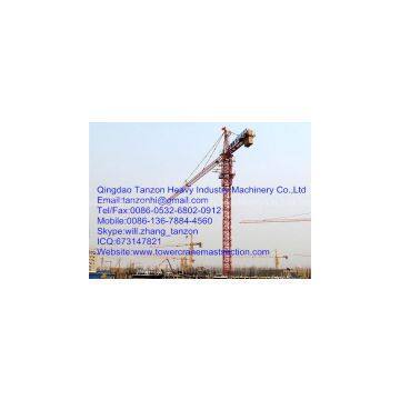 Leg Fixing Type Hammer Head Tower Crane With 75m Jib Tc7520-16