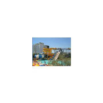 Aqua Park Equipment Fiberglass Water Slides , 19m Height Waterpark With Hand Spray-Up
