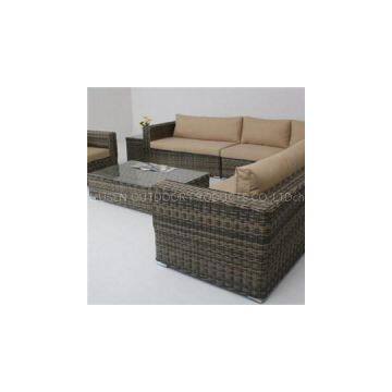 Round Rattan Sofa Set