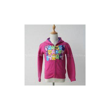 Children Zip Up Hoodie With Print