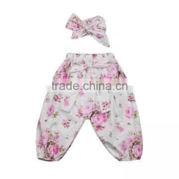 Kids Girls Long Leg Cotton Baby Harem Toddler Pants