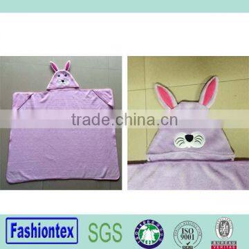 Hot sale baby poncho towel animal pattern hooded baby towel