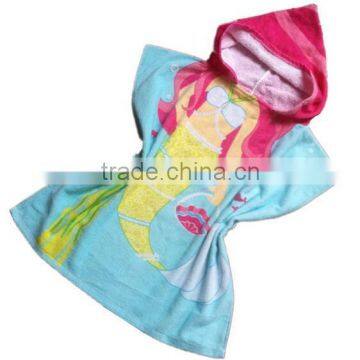 Kids Cute Hooded Poncho Bath & Beach Towel