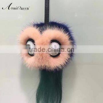 Wholesale Good Quality Fox Fur Ball Keychain Manufacturers in China photo-3