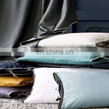 Newest design pure linen bedding sheet set/duvet cover set with ties closure