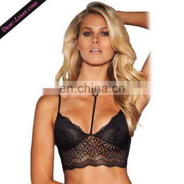 Lady New Fasihonable Black Lace Bralette Bras photo-2