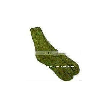 Military Cotton Plain Green Socks