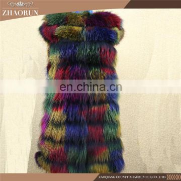 High Quality Fur Coat And Garment / Winter Long Real Raccoon Fur Coats For Women