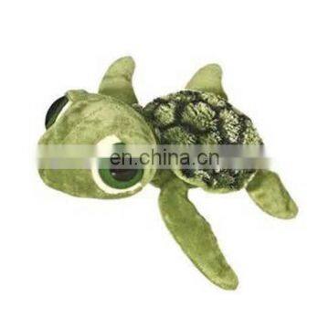 Company promotional gift cute big eyes super soft turtle plush toys