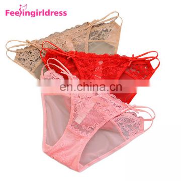 Latest Design Red C String Lace Transparent Sex Underwear Women