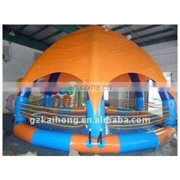 Inflatable tent pool