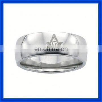 High Polished stainless steel masonic rings