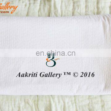 Double Plain Kantha Bedspread Quilt Throw Indian Rajasthani White Color Handmade 100% Cotton Fruit Printed Bedsheets photo-2