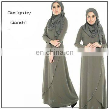 New Model Wholesale Islamic Clothing Latest Design Women Jubah Abaya in Dubai photo-6
