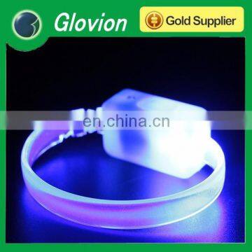 Hot sale cheap custom wristbandscustom thin wristbands led flashlight wristband