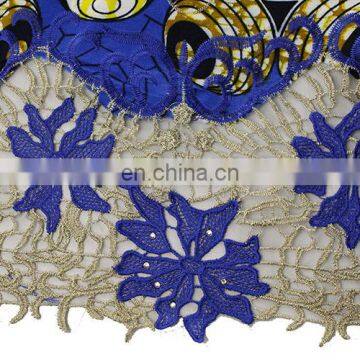 2016 African Style Beautiful Design High Quality Wax Mix Guipure With Speical Wax for Makring Clothe photo-3