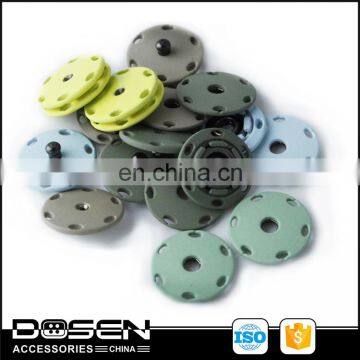 Color Custom Round Plastic Metal Enamel Buttom Sew on Snap Button Snap Fastener Sew On Snap Button for Clothes Coats