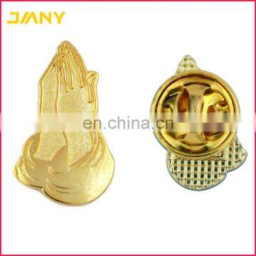 Customized Praying Hands Gold Religious Lapel Pin