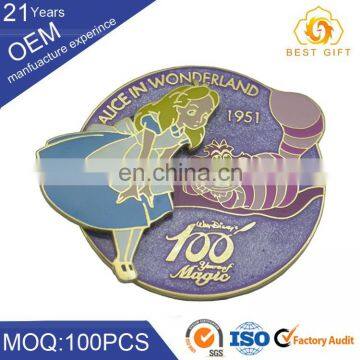 Wholesale Custom Logo Design Metal Iron Clothing Badge for Working Clothes School Uniform