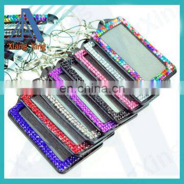Rhinestone diamond-bordered name badge holder for wholesaling