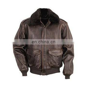 Leather Bomber Jacket