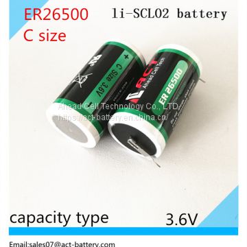 Primary Li-SOCl2 3.6V C size lithium battery