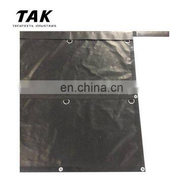 Waterproof 18oz Vinyl Tarpaulin Drop Black Flatbed Heavy Duty Lumber Tarps
