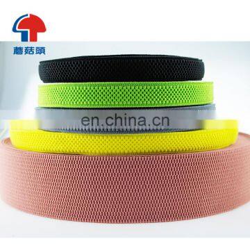 Wholesale high strength quality polyester webbing woven polyester strap elastic tape for clothing