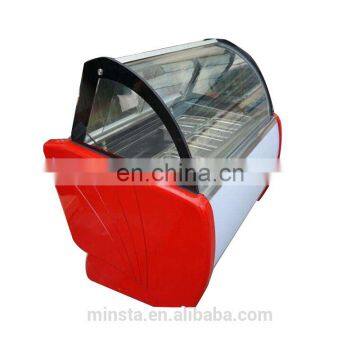 Mini ice cream display counter showcase/wholesale ice cream display cabinet for sale