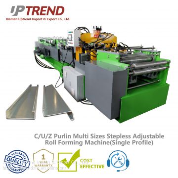 C Purlin Roll Forming Machine Automatic Step-less Adjustable (C60-250/C80-300)