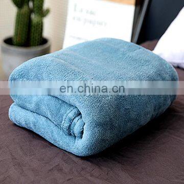 Wholesale Popular Polyester Fabric Coral Fleece Blanket Office Siesta Blanket