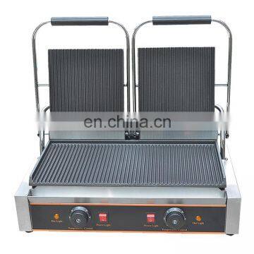 Commercial Panini Toaster Grooved Contact Grill Best Double Contact Grill photo-5