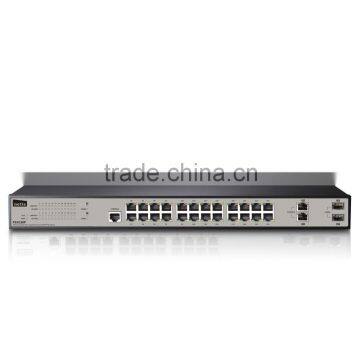 netis 24FE+2 Combo-Port Gigabit Ethernet SNMP PoE Switch/802.3at&af/400W