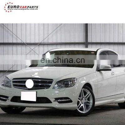 C-class body kit fit for W204 2007-2010y pp material body parts sports style W204 front bumper rear bumper and side skirts