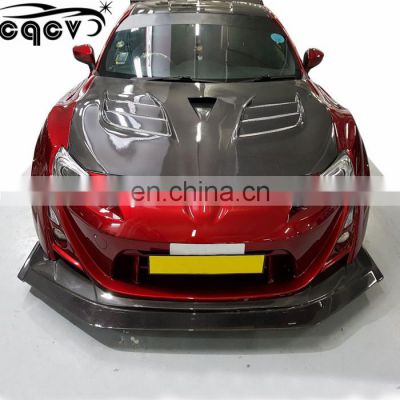 CQCV style wide body kit for Subaru BRZ front  bumper rear bumper side skirts fender wing spoiler with assembly accessories