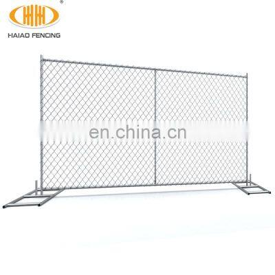 6'x12' hot dipped galvanized construction chain link temporary fence panel