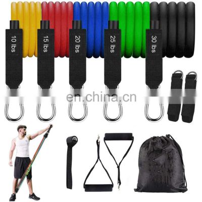 Resistance Bands Set Home Fitness Gym Equipment Workout Exercise Bands Pull Rope Elastic Tube Muscle Training Bodybuilding