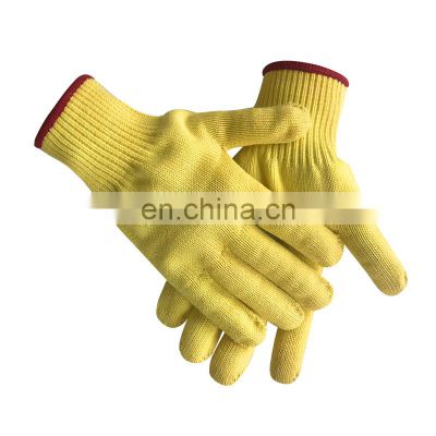 Wholesale hot sale high quality 10G 3 grade aramid cut resistant and heat resistant gloves