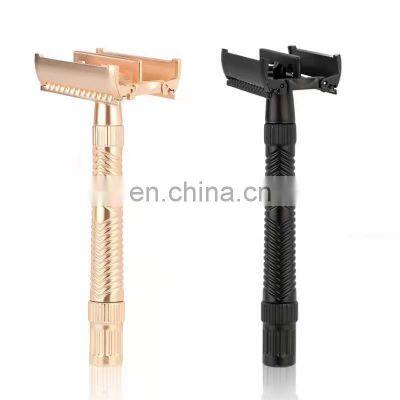 Vintage adjustable butterfly open  double edge butterfly opening shave razor safety razor