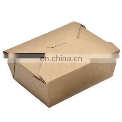 Disposable paper lunch kraft food box packaging