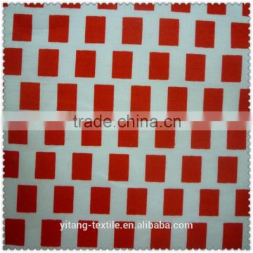 Cotton print check pattern fabric