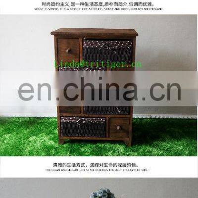 Manufacturer Wicker Creative Fashion Ark Drawer Storage Cabinet The Cane Makes up of Cloth photo-2