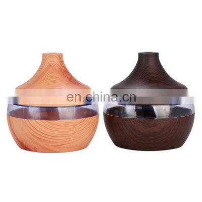 7 Color LED Light Wooden Christmas gifts Mini Portable Round Shape Aromatherapy Essential Oil Diffuser Ultrasonic Air Humidifier