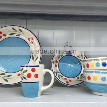 New Design Stoneware Dinnerware, Wholesale Custom Printed Stoneware Dinnerware Set, Handprinted Stoneware Dinner Set photo-6