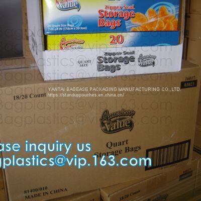 Zipper Mini k Bags Plastic Clear Slider k Bags,Resealable Zipper Jumbo Size QUART ZIPPER FREEZER BAG photo-4