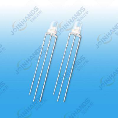 JOMHYM RoHS Approval Competitive Prices Wholesale Dual-color 3mm DIP LED with Low Light Attenuation