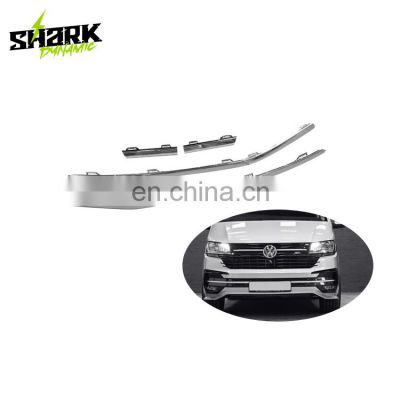 2019-2021 Shark Dynamic Car Lower Bumper Grille Trim Chrome Or Red For Vw T6.1 Car High Spec