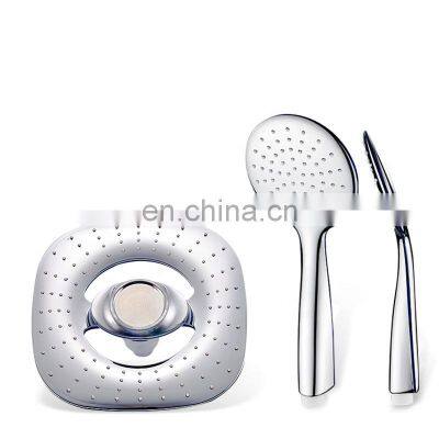 Bathroom faucet accessories ABS plastic High Quality Chrome High Pressure WaterfallRain head Shower Hand Shower Sets