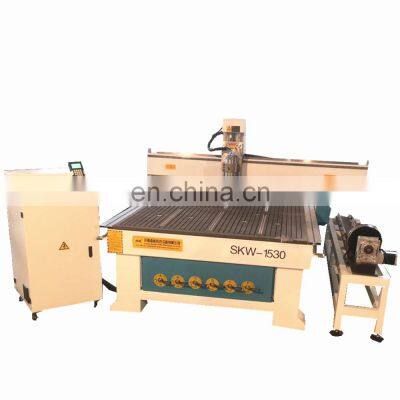 3d Furniture Sculpture Wood Carving Cnc Router Machine Used to Cut and Engrave for Rotary Cylinder photo-3